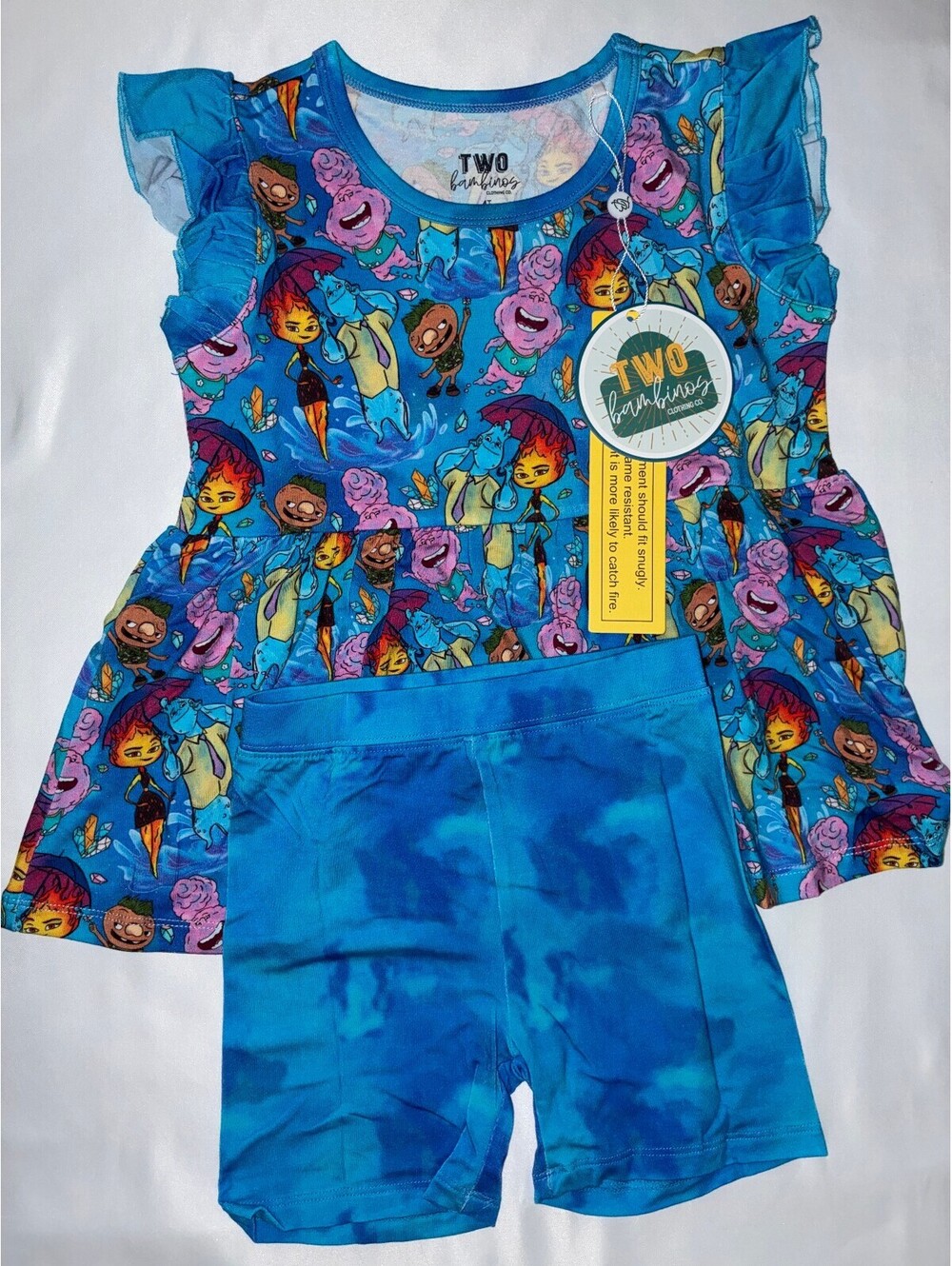 Two Bambinos Elemental Peplum Set 4T NWT